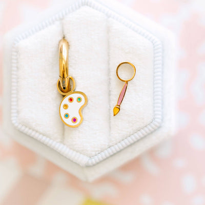 Paint Pallet & Brush Charms