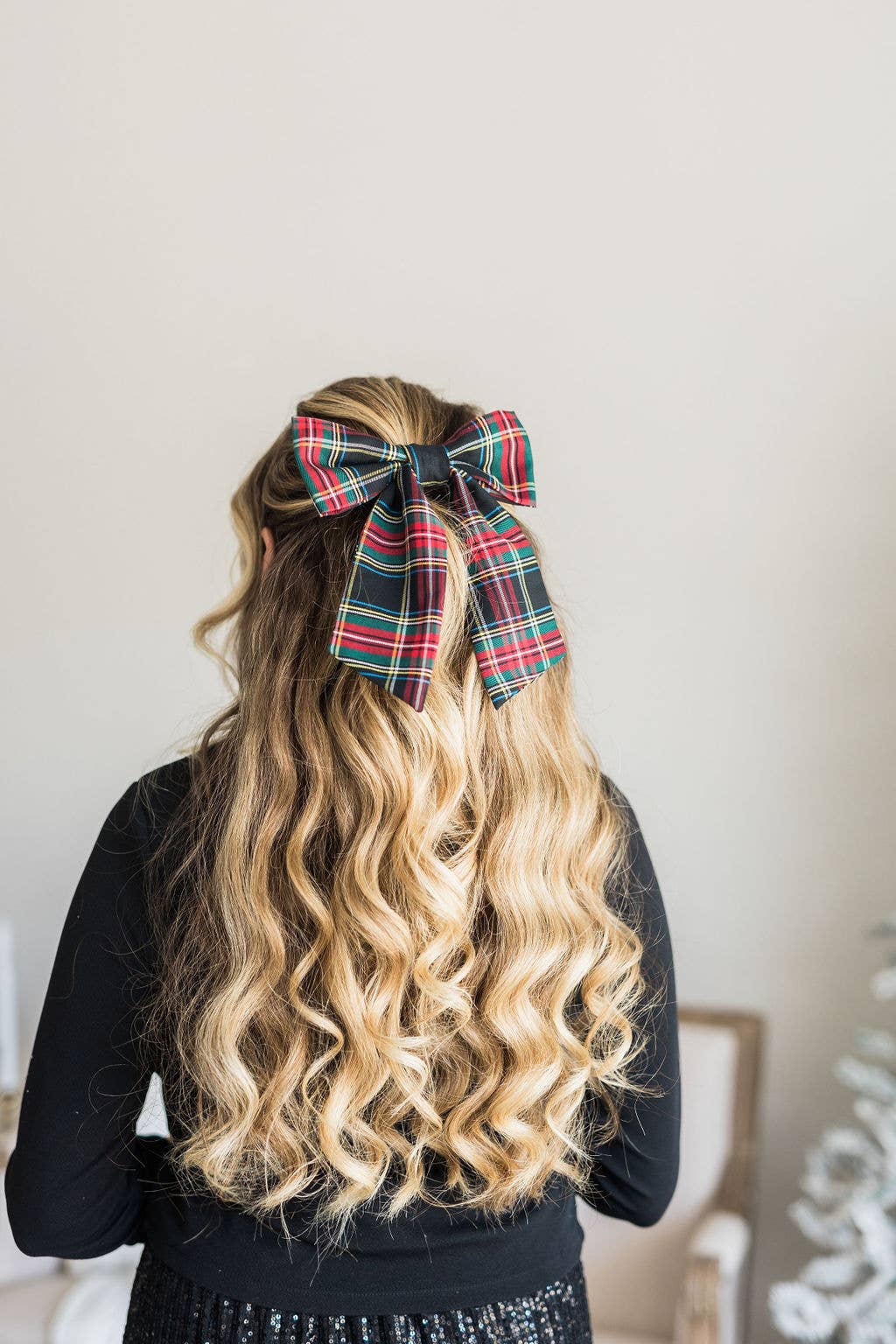 Tartan Christmas Plaid Hair Barrette | Lucy Bow