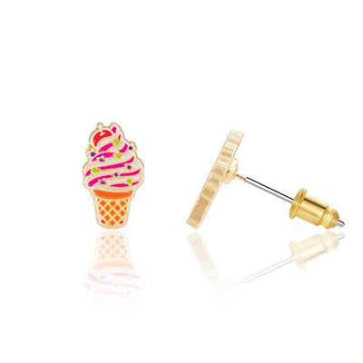 Soft Serve Swirl Cutie Stud Earrings