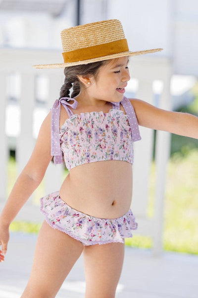 Waverly Shirred Swimsuit | Violet Breeze