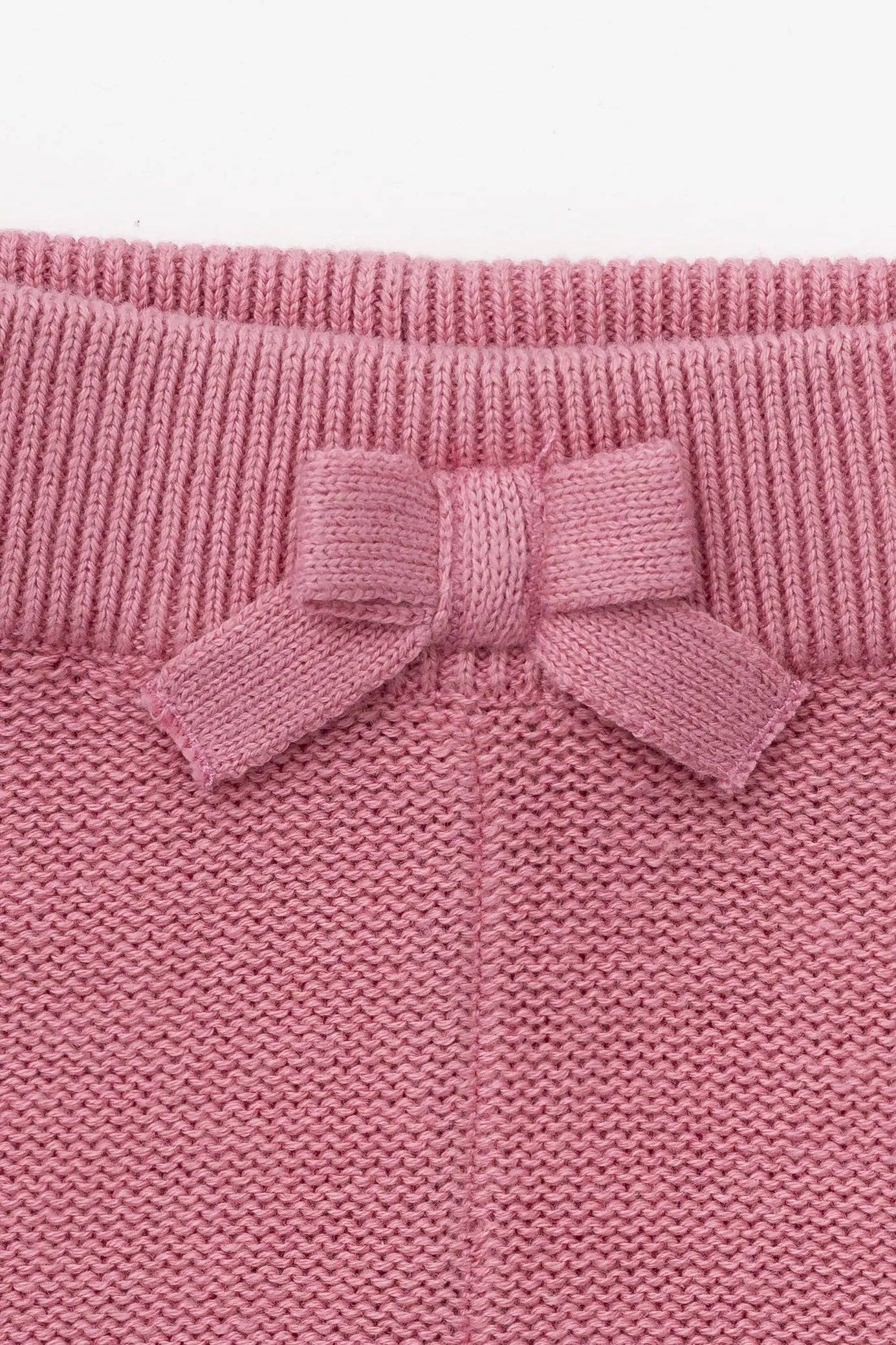 Mauve Pink Knit Baby Set