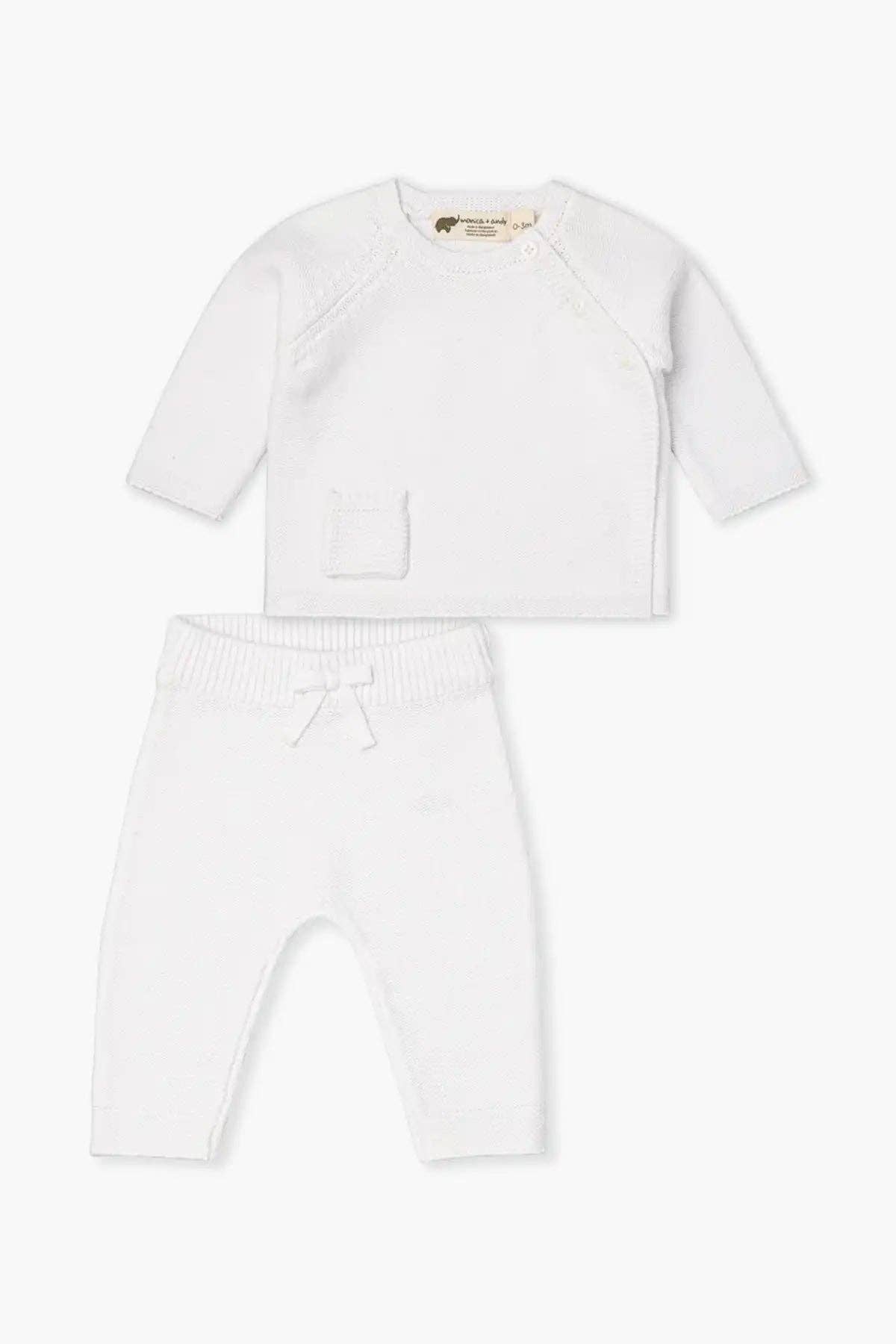 White Knit Baby Set