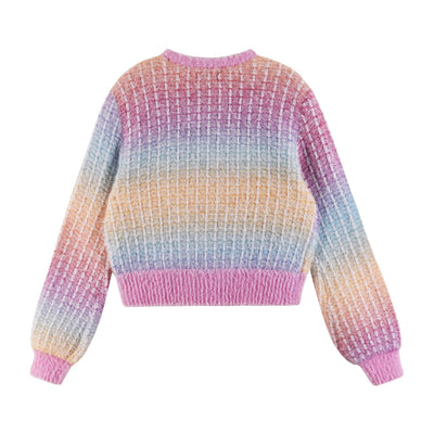 Cropped Ombre Sweater | Pink