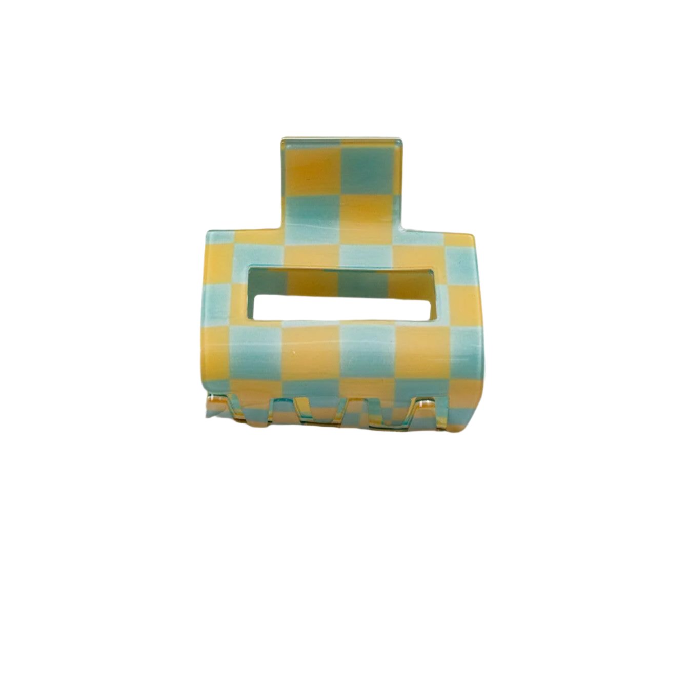 Checkerboard Hair Claw Clip