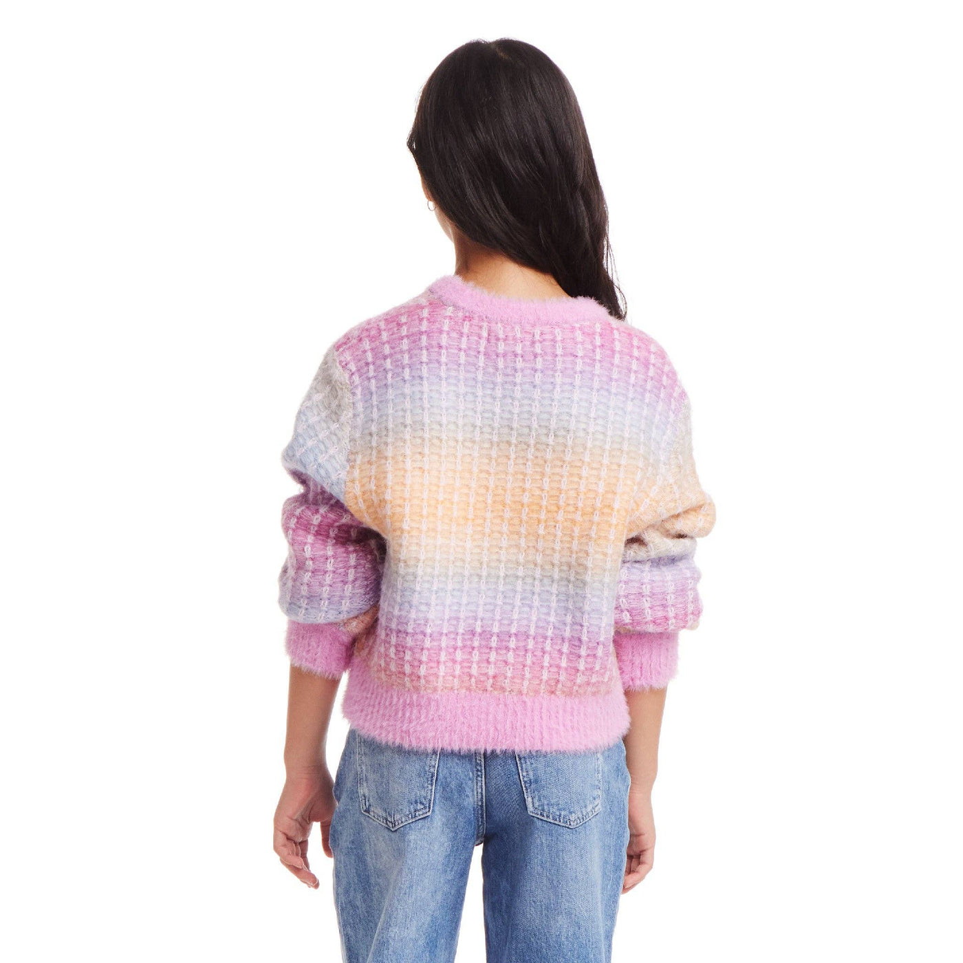 Cropped Ombre Sweater | Pink