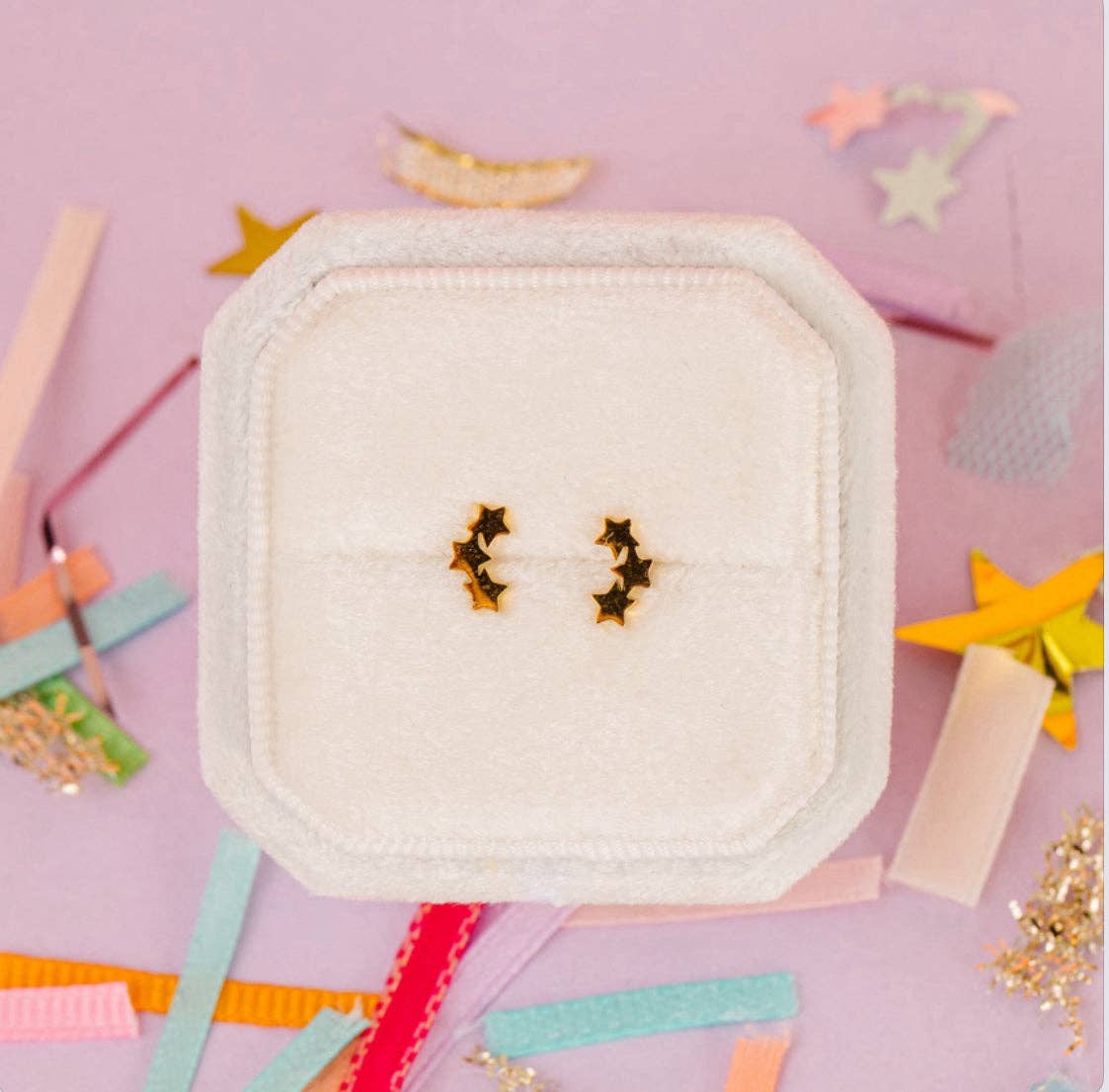 Triple Star Earrings