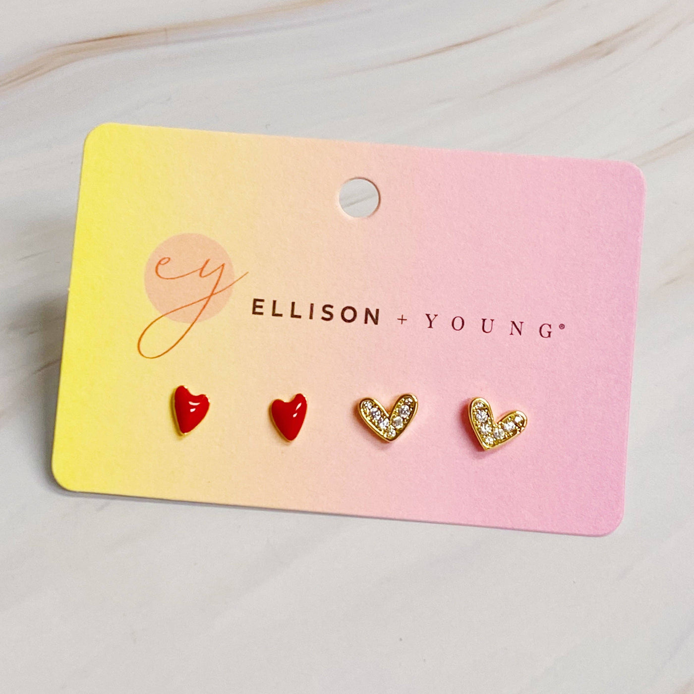 Red Heart Earring Set