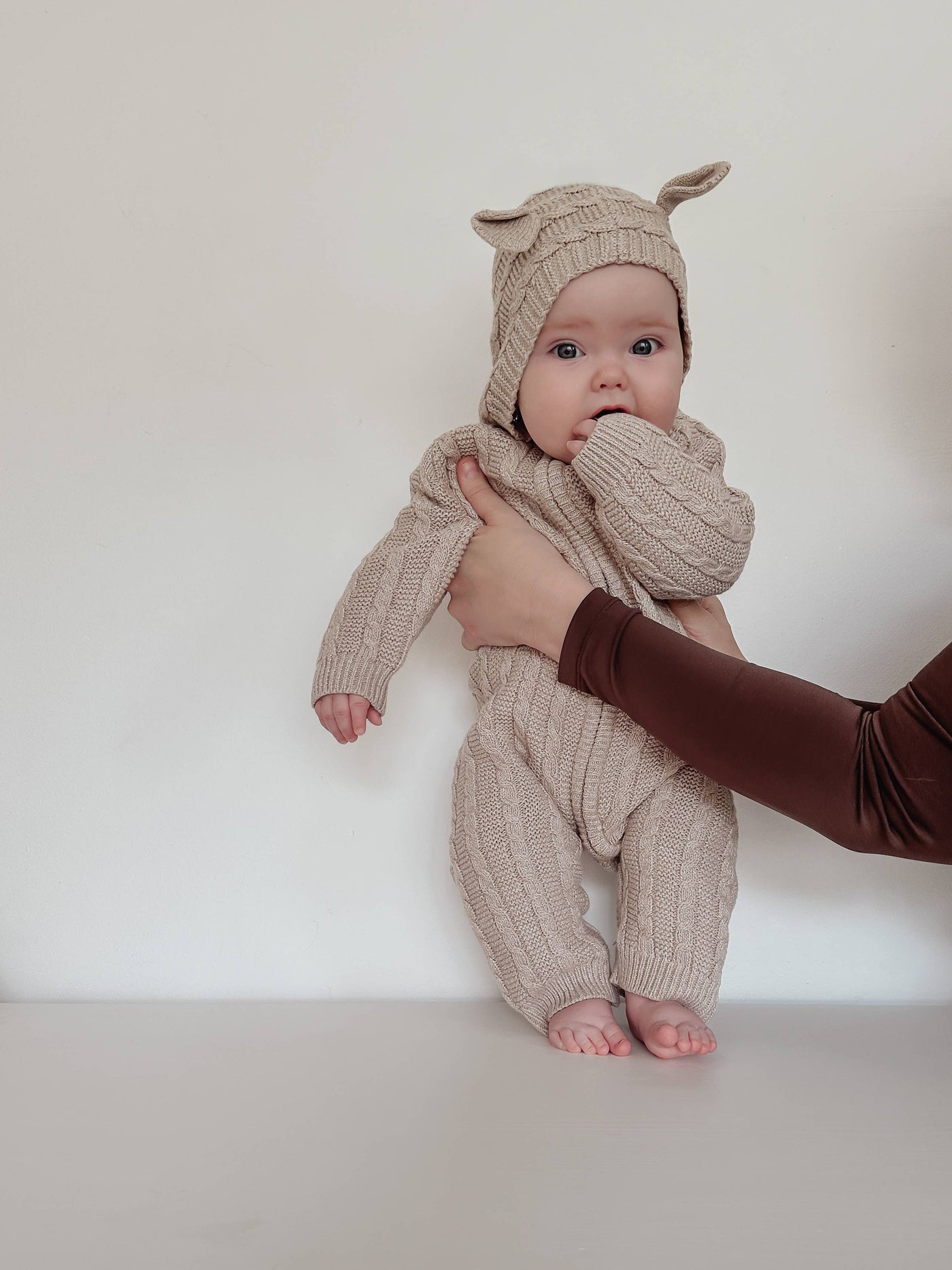 Baby Bear Jumpsuit | Heather Beige