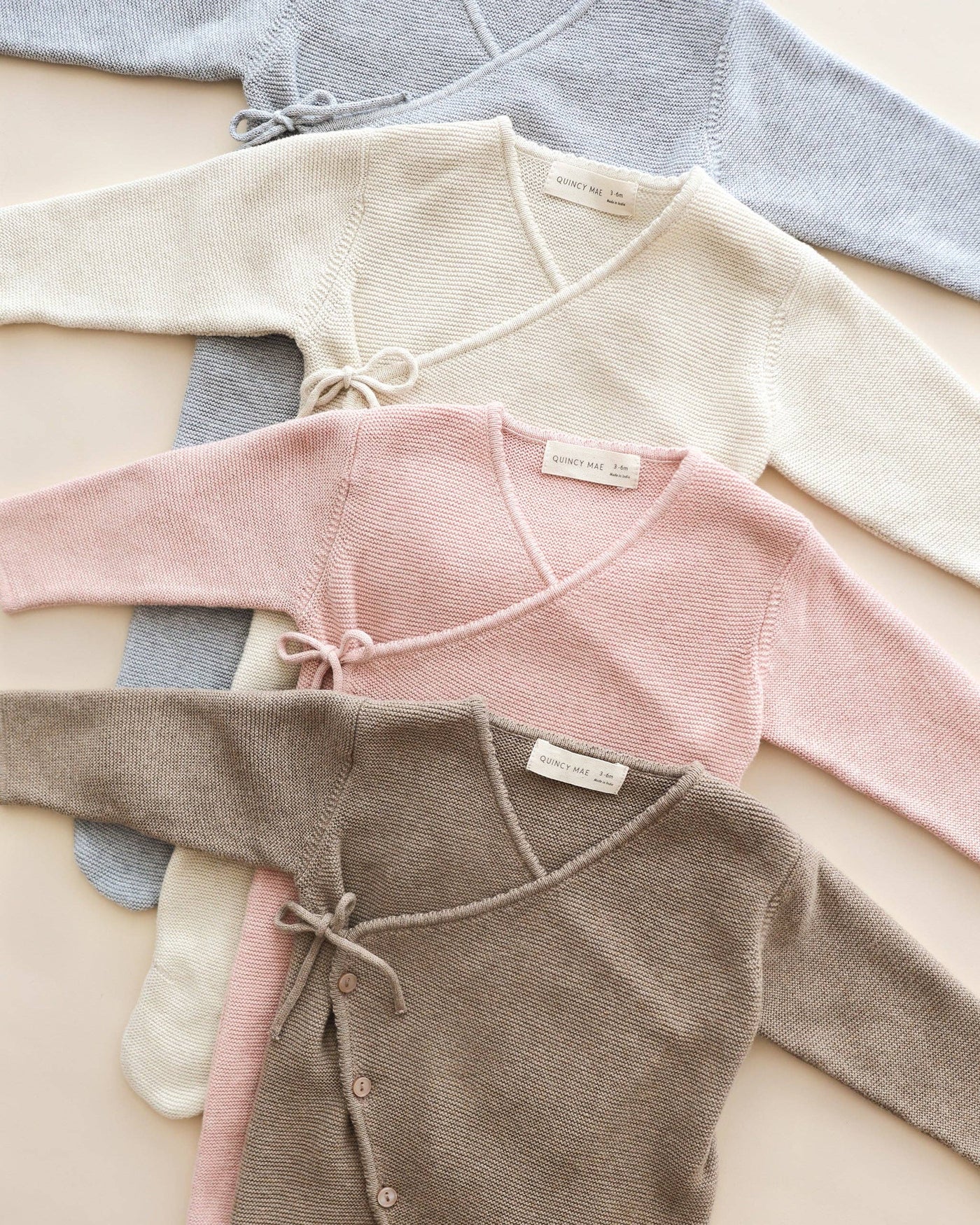 Wrap Knit Footie || Heathered Natural