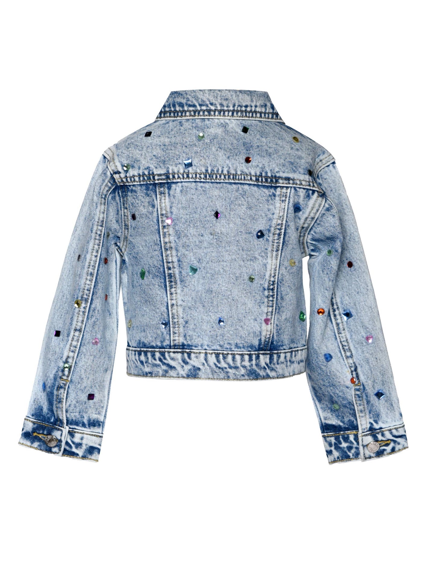 Acid Wash Rhinestone Denim Jacket