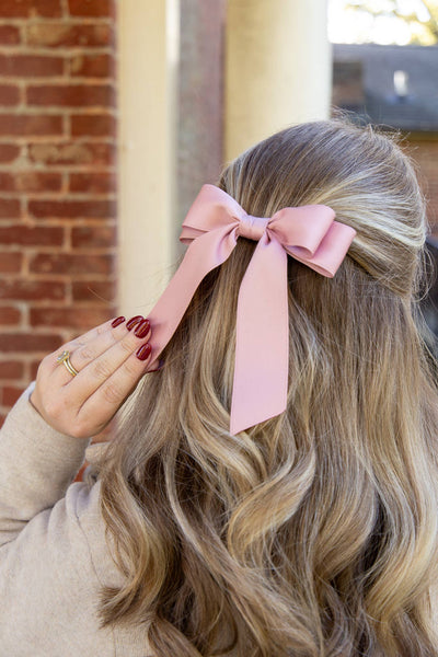Matte Satin Hair Barrette | Stella Bow