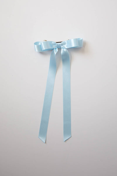 Long Satin Hair Barrette | Micro Alice Bow