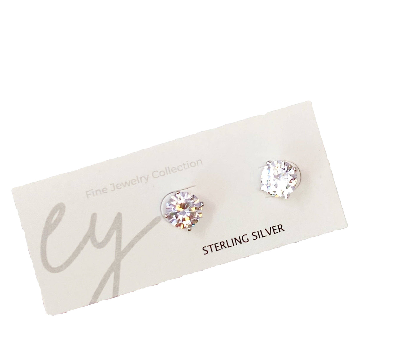 Exceptional Cut Sterling Silver Stud Earrings
