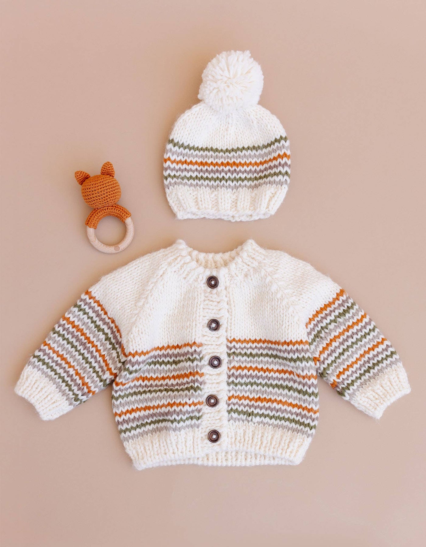 Woodland Stripe Cardigan Baby Kid Back to School Fall Winter