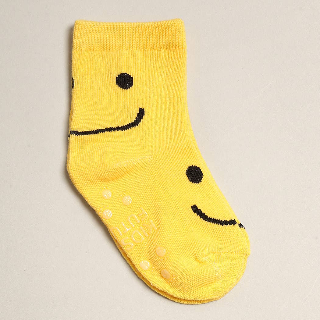 Kids' Funny Emotion Crew Socks | Orange