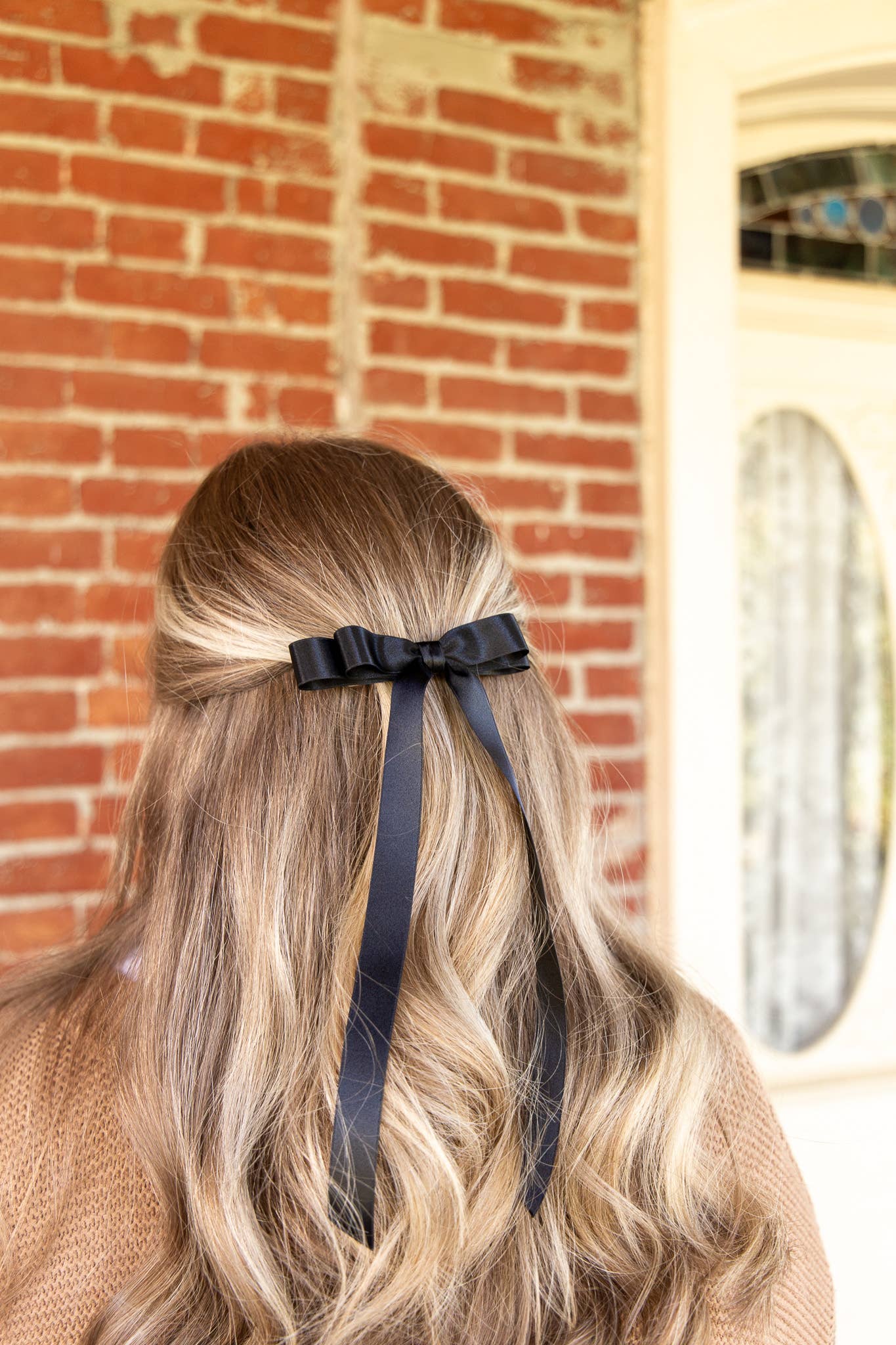 Long Satin Hair Barrette | Micro Alice Bow