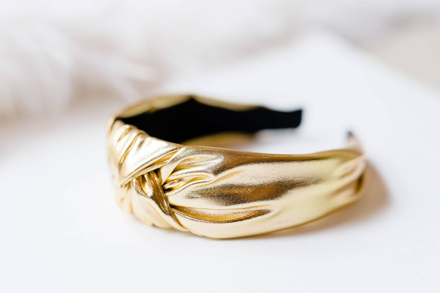 Lamé Knot Headband | Pink or Gold