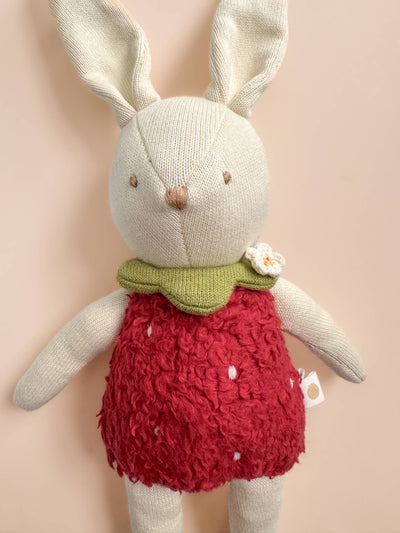 Plush Strawberry Bunny Doll