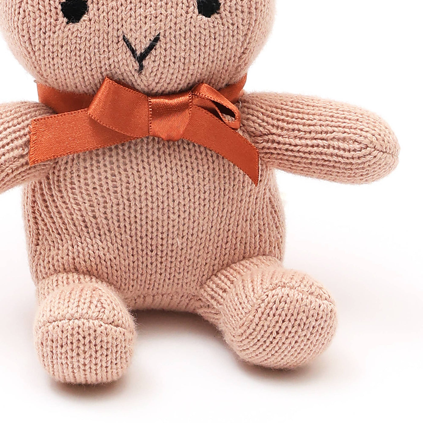 Handcrafted Cotton Knitted Blush Bunny