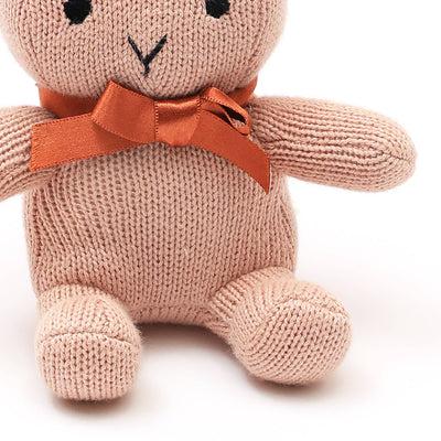 Handcrafted Cotton Knitted Blush Bunny