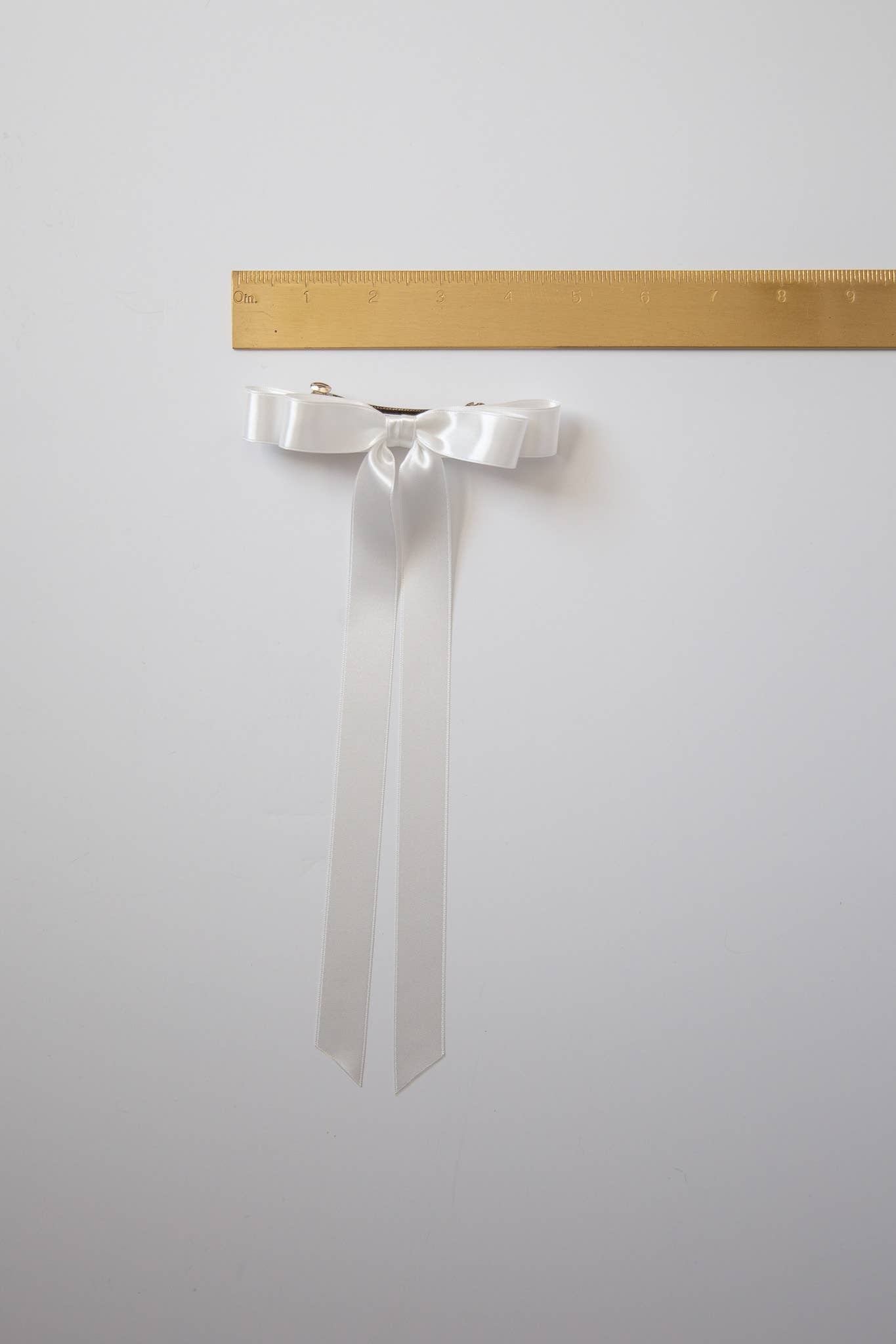 Long Satin Hair Barrette | Micro Alice Bow