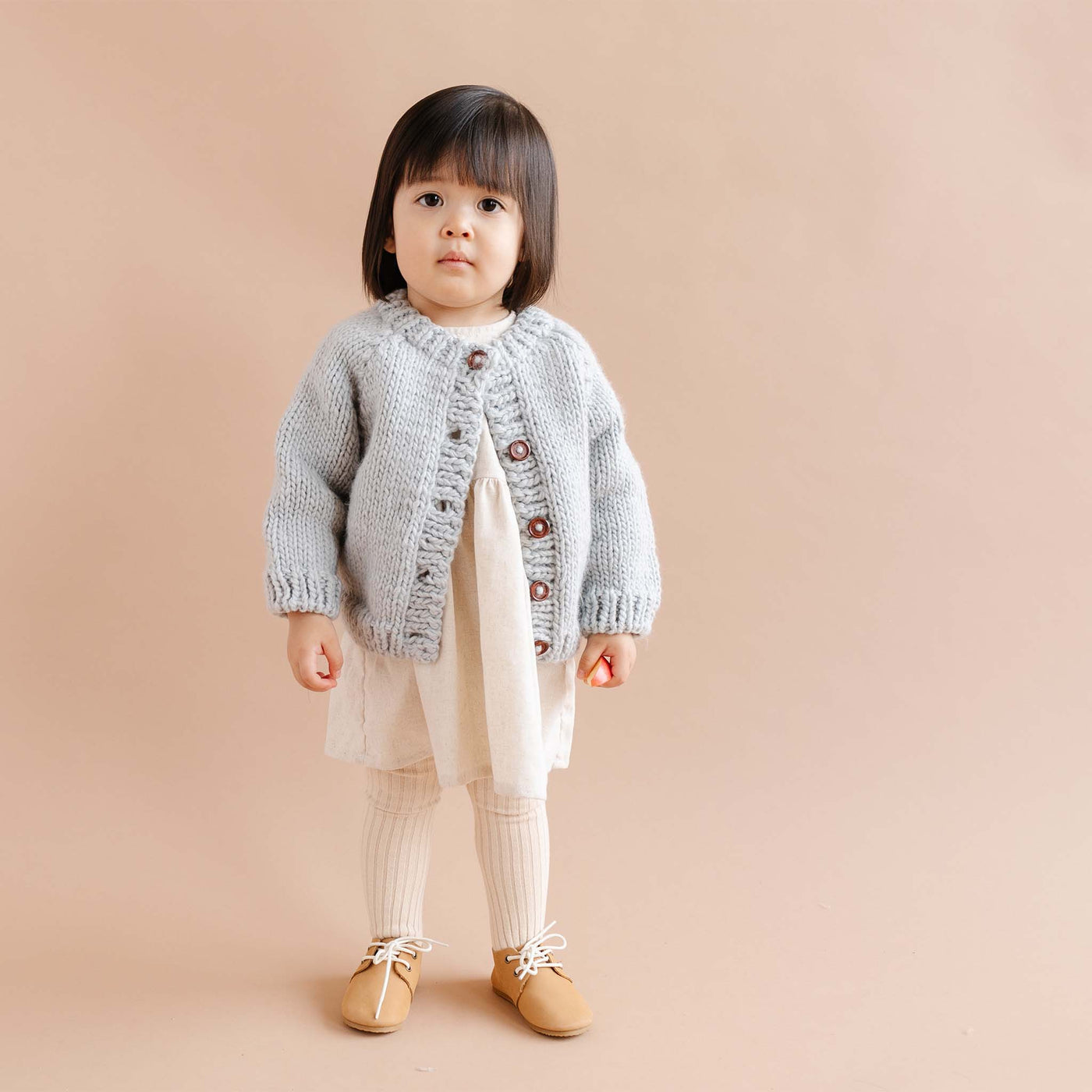 Classic Cardigan Bowie Grey Baby Sweater