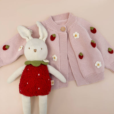 Plush Strawberry Bunny Doll