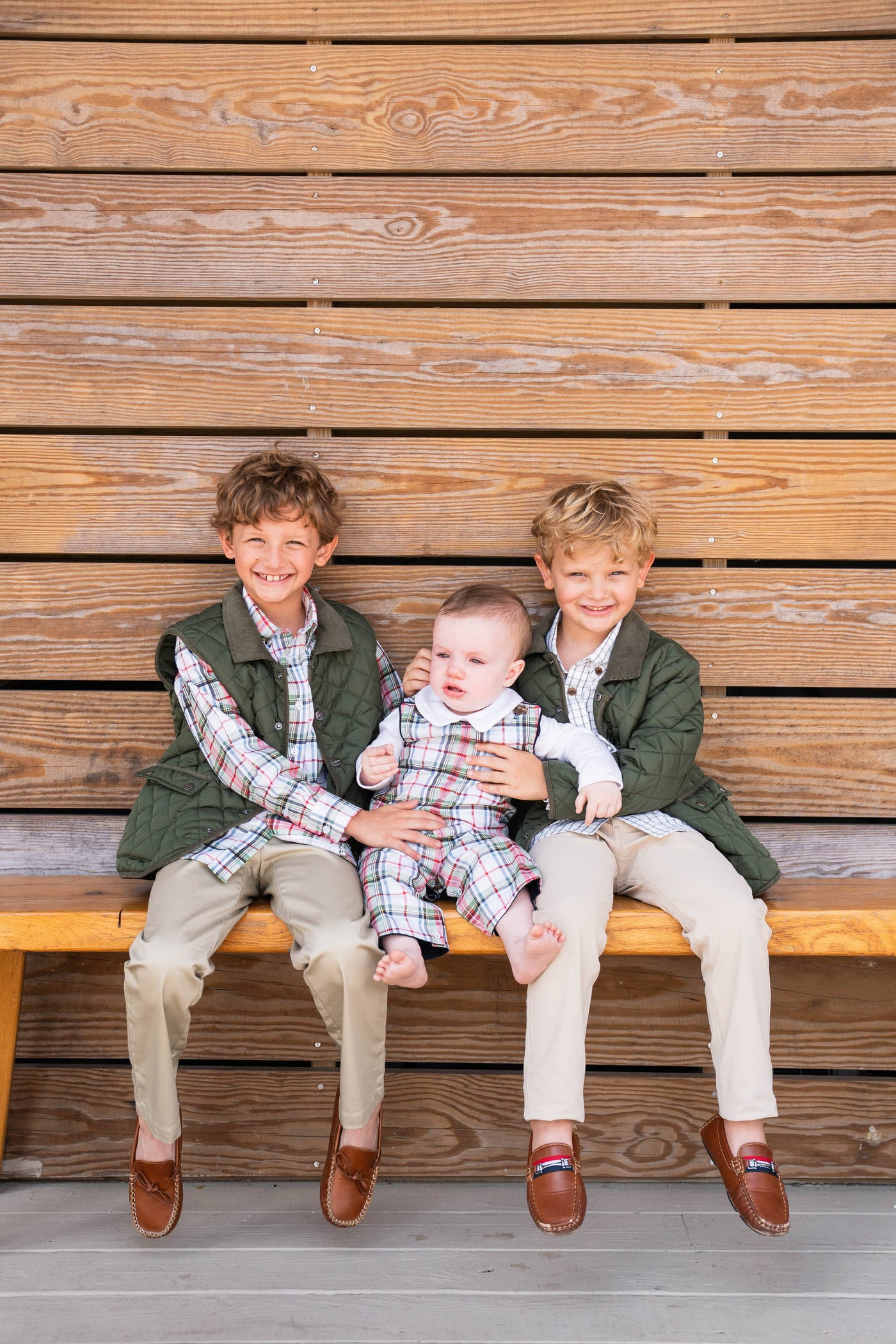 Rivers Reversible Longall | Creme Plaid 