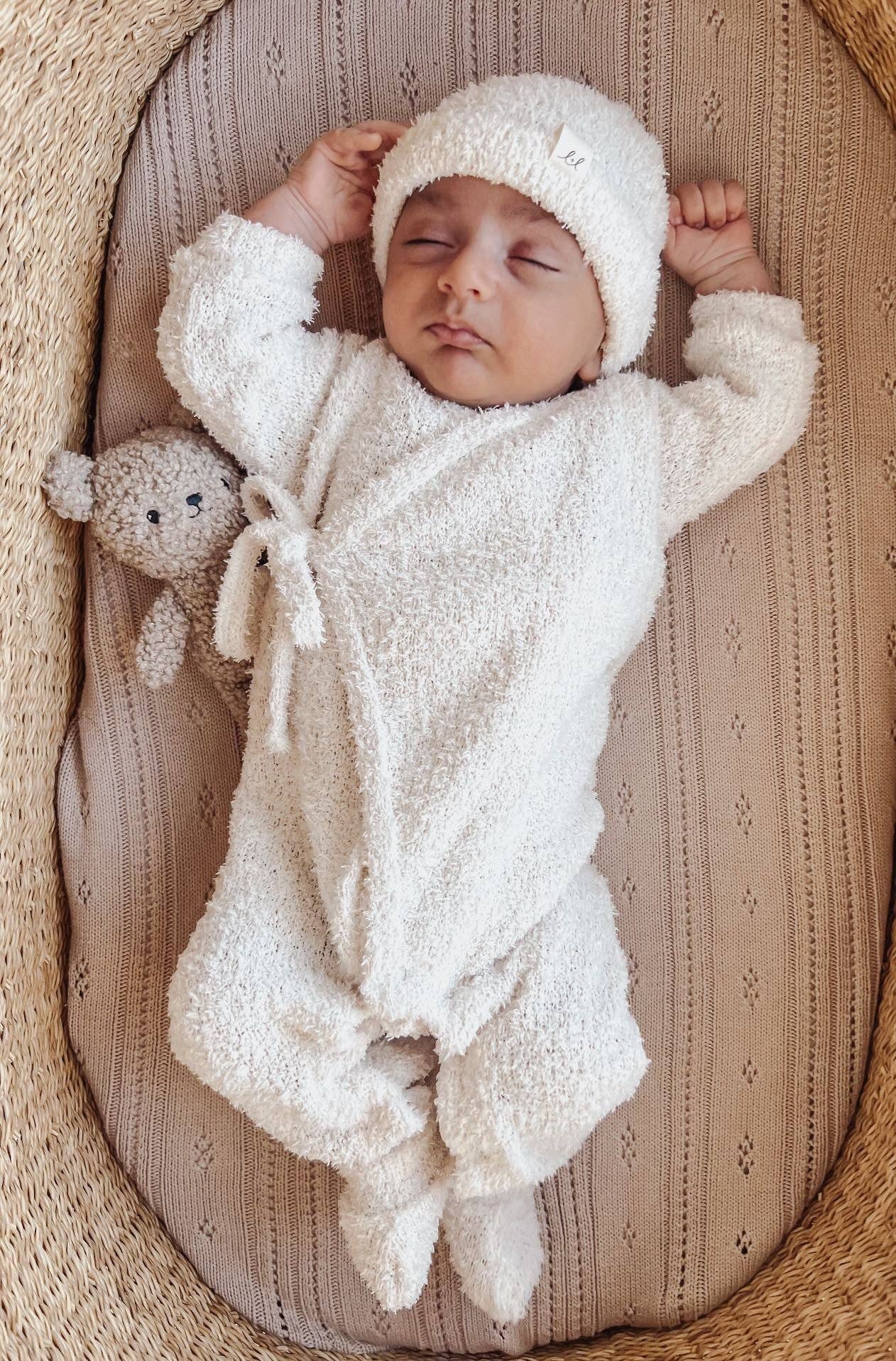 Cozy Teddy Kimono Set | Cream