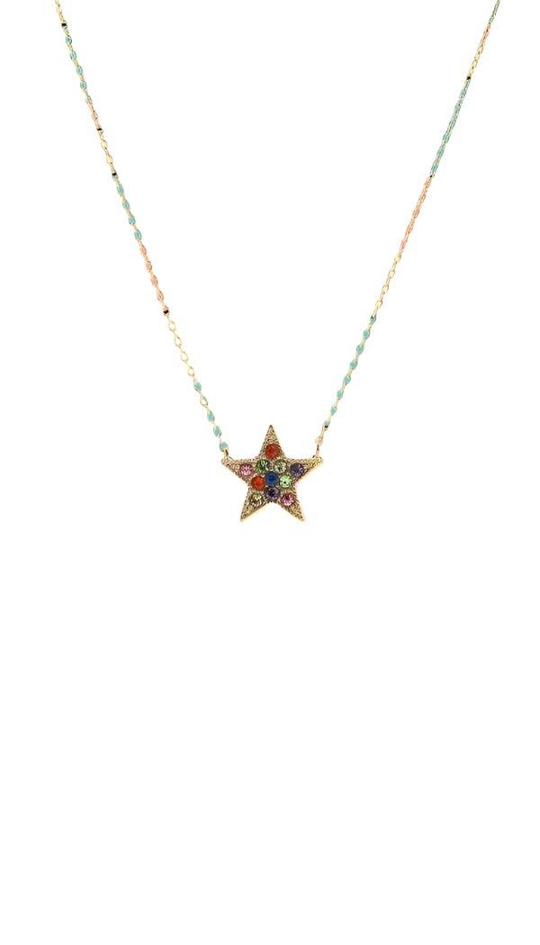 Multi Crystal Star Necklace | Kids