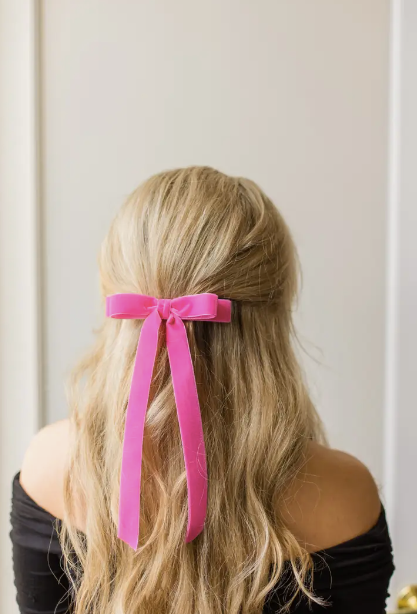 Long Velvet Hair Barrette | Alice Bow - Long Length