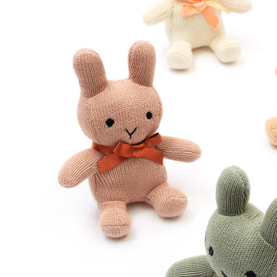 Handcrafted Cotton Knitted Blush Bunny