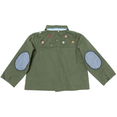 Girls Four Leaf Clover Army Jacket
