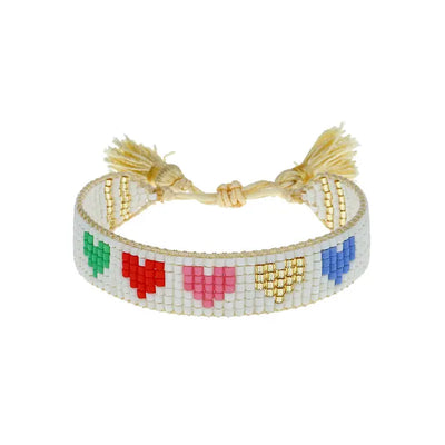 Kids Rainbow Hearts Bracelet