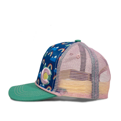 Kids' Mountain Rainbow Trucker Hat