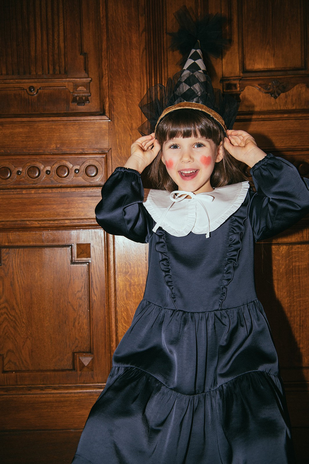 Dark Blue Satin Dress