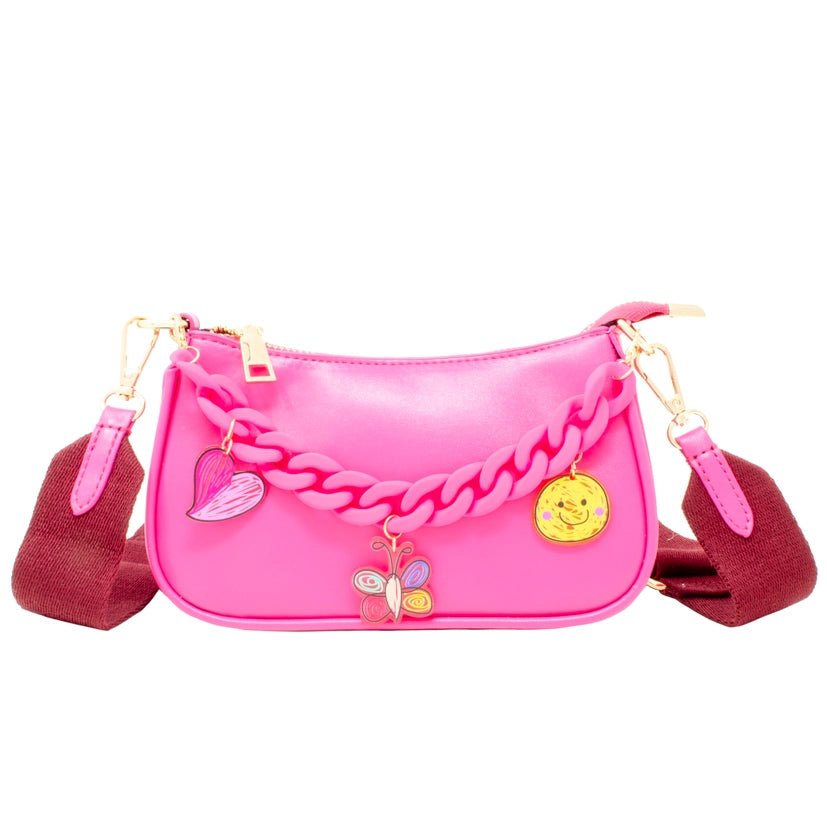 Hobo Jumbo Chain Charm Bag | Hot Pink