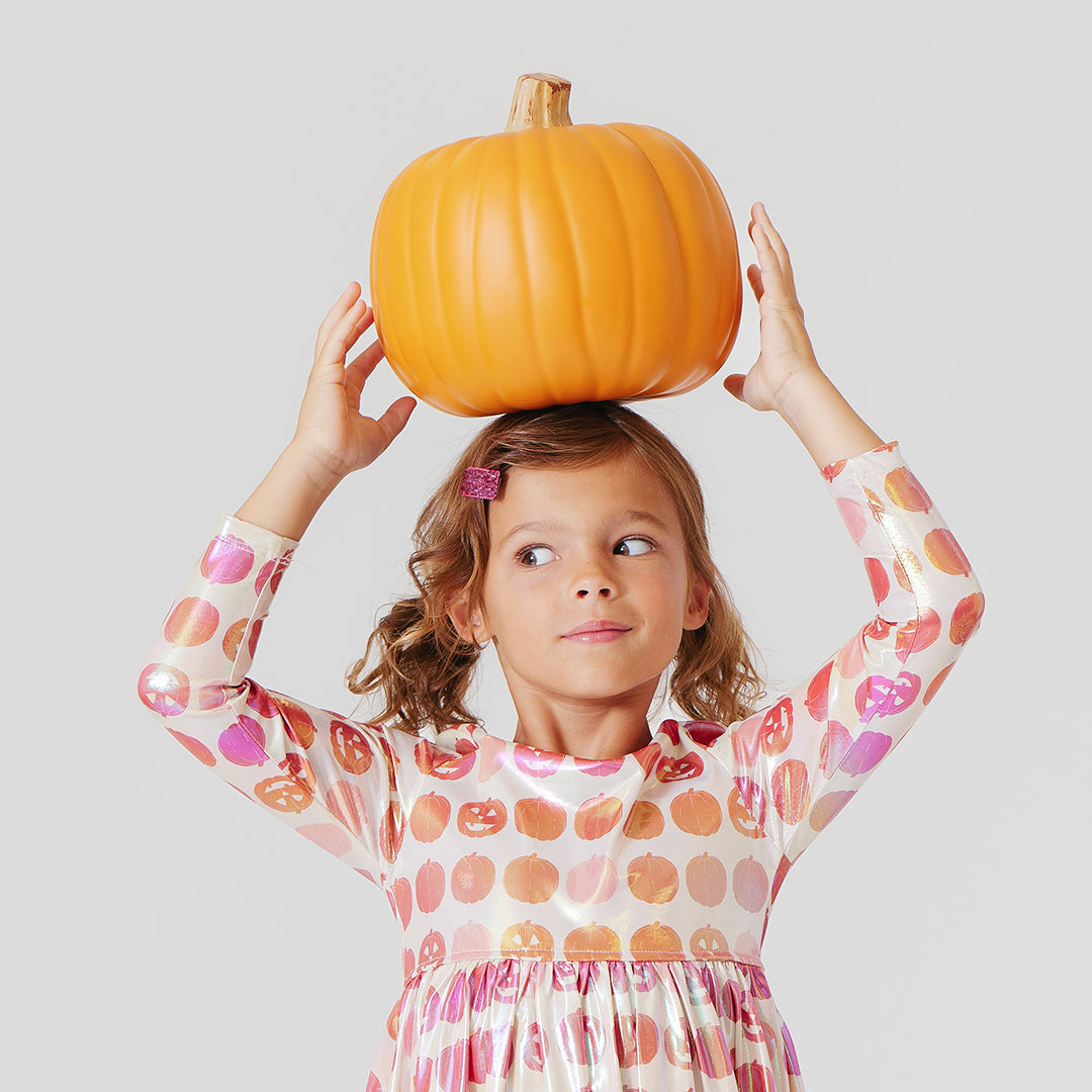 Girls Lame Steph Dress | Pumpkins