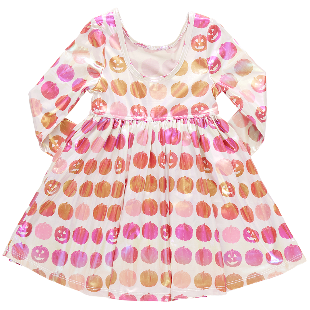 Girls Lame Steph Dress | Pumpkins