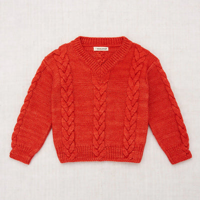 Braided Sweater - Red Flame