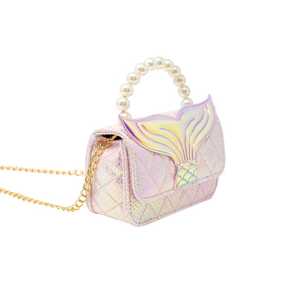 Mermaid Tail Pearl Handle Bag | Pink