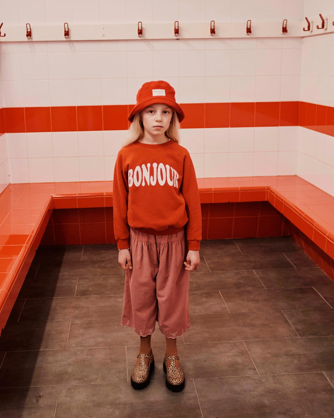 Bonjour Sweatshirt in Red