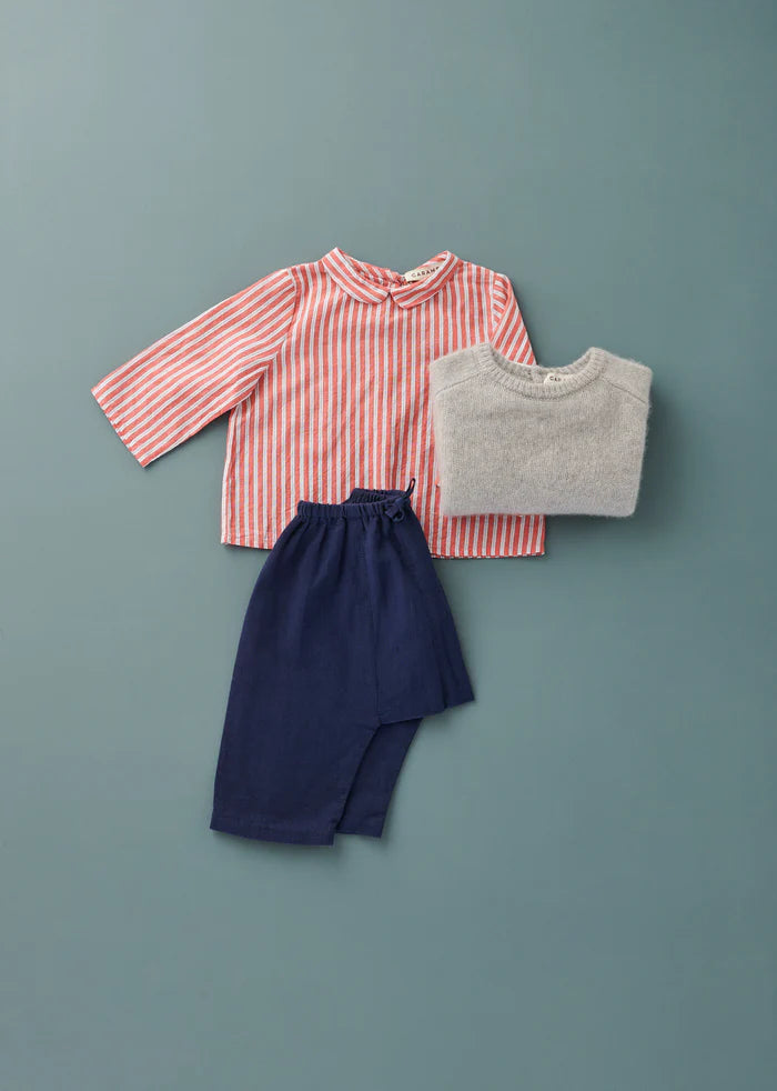 Carrot Baby Shirt in Red Stripe