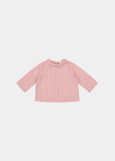 Carrot Baby Shirt in Red Stripe