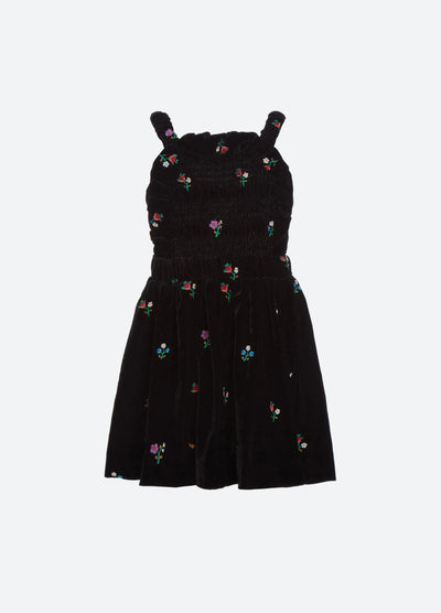 Black Rubina Embroidery Apron Dress