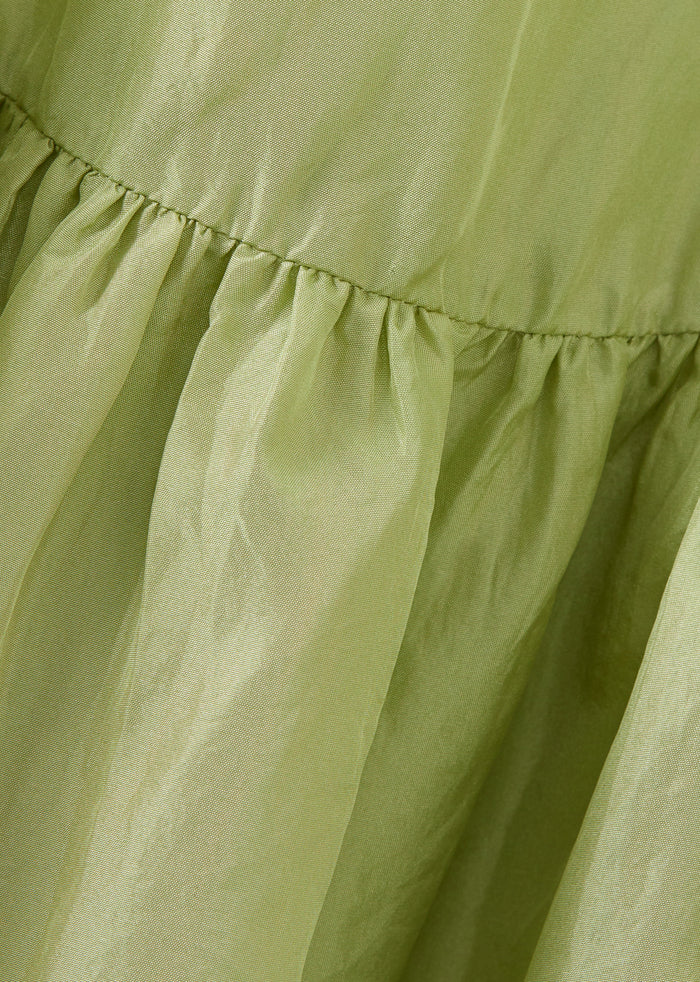 Grape Slip Dress in Almond Green