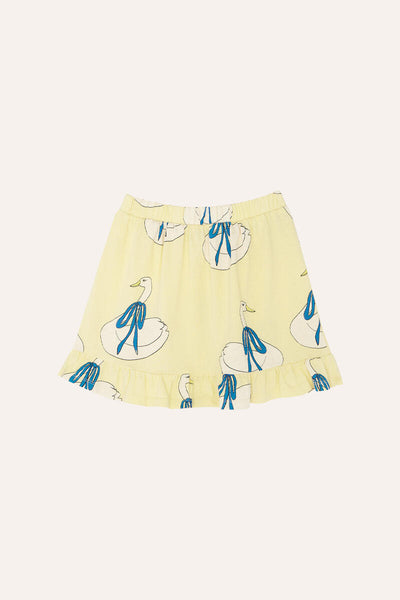 Swans Allover Yellow Kids Skirt