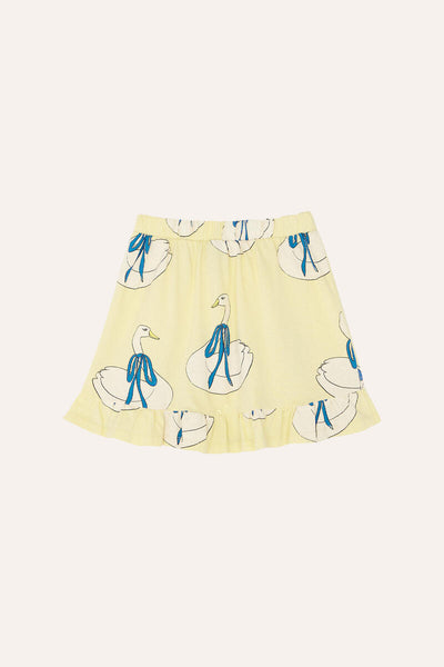 Swans Allover Yellow Kids Skirt