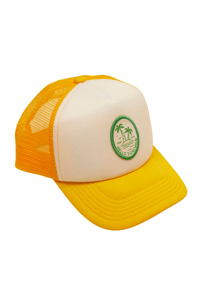 Hello Trucker Hat | Miel Yellow