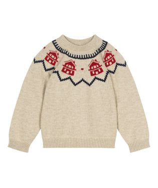 Sweater with Jacquard Detail